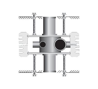 MIFAB® MC-15D - DOUBLE, VERTICAL, FIXED, OFFSET FROM STACK WATER CLOSET CARRIER