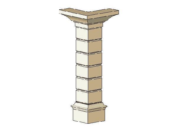 Quoining with fancy profile top & bottom