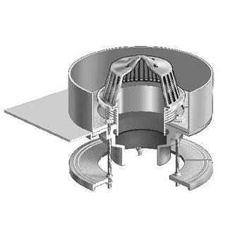 MIFAB® R1200-RS - LARGE SUMP ROOF DECK CONDENSATE RECEPTOR DRAIN