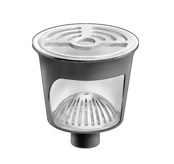 MIFAB® FS1750 - 8” ROUND X 6” DEEP FLOOR AREA AND INDIRECT SANITARY WASTE DRAIN