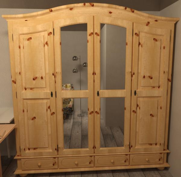 Country-Style Wardrobe, Pinewood