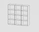 Three-row shelf