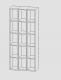 Five-row three-column cubby
