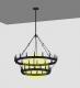 CAMINO VINTAGE CANDELABRA TWO-TIER CHANDELIER 38"