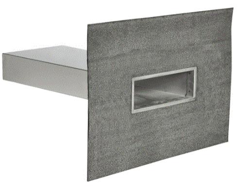 JUAL RECTANGULAR OUTLET WITH STRAIGHT FLANGE - 300x100x600