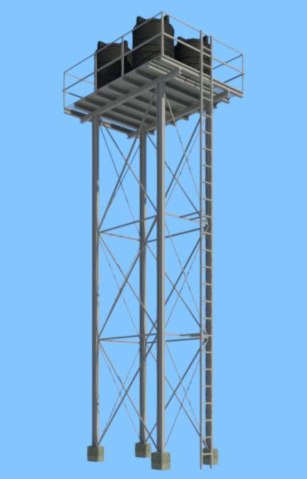 9.6M High Galvanize Water Tank Frame