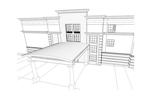 curved radius roof