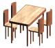 Wooden Retro Dining Table
