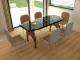 Modern glass table set