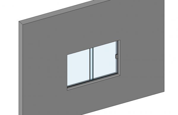 2 panels glass window (Janela de vidro temperado 2 folhas)