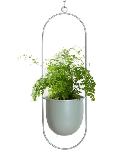 METAL OVAL POT PLANT
