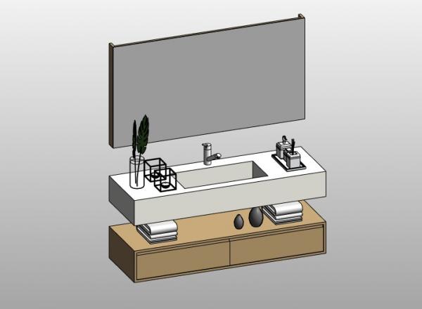 BATHROOM SINK WITH CABINET