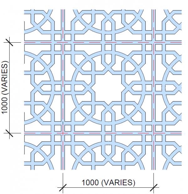 Metric Curtain Panel Pattern Based (Paramtric) Pat-5