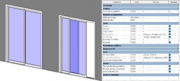 Porta de Correr 2 folhas de vidro | Sliding glass door 2 panels