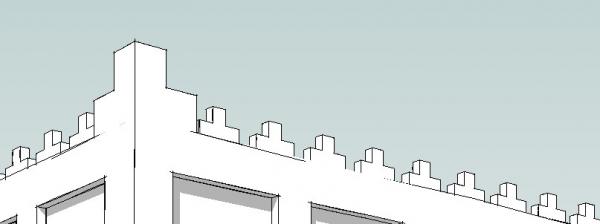 Arabic Traditional Parapet Corner-3