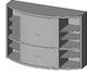 Curved Contemporary Entertainment Unit