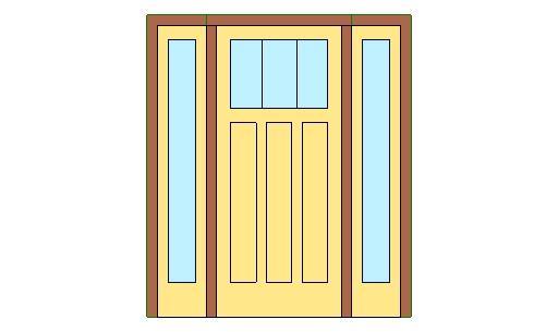 Single Raised 3 panel with Sidelights.rfa
