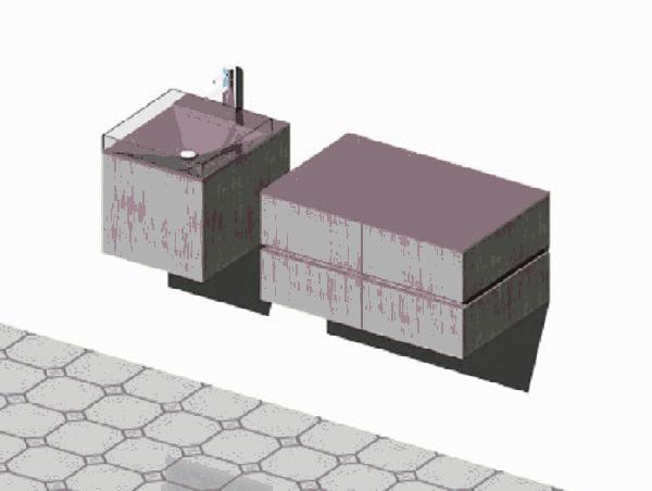 ArteLinear Bathroom Drawers & Top 700mm