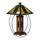 Walnut Mission Style with Night Light Table Lamp