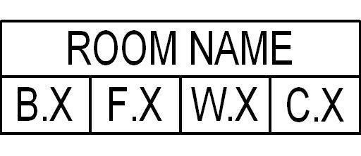 ROOM TAG WITH FINISHES
