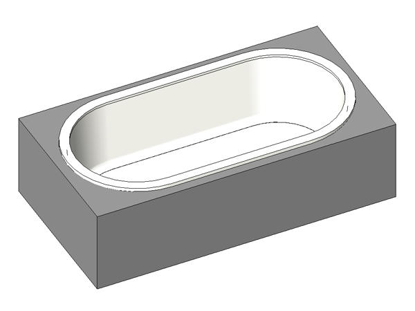 oval bath in hob