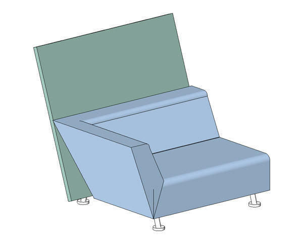 Sofa Steelcase Bix Corner 54"