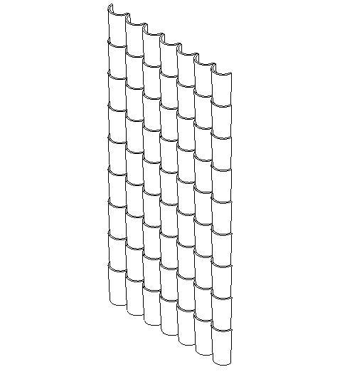 Tejas (Roof Tiles) Curtain Wall Panel