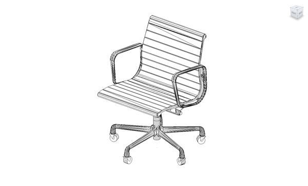 HMI Eames Aluminum Manager Chair