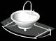 Porcher glass plan and basin