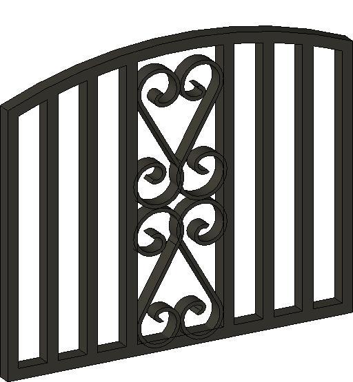 Spanish Gate w/ wrought iron detail