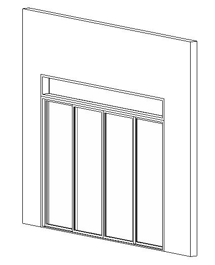 Multi-Pannel Sliding Glass Door w/Transom (Fully Parametric)