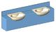 Parametric Vanity Unit With 2 Caroma Leda 550 Semi Recessed Basins
