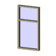 Aluminum Exterior Window - 1 wide x 2 high