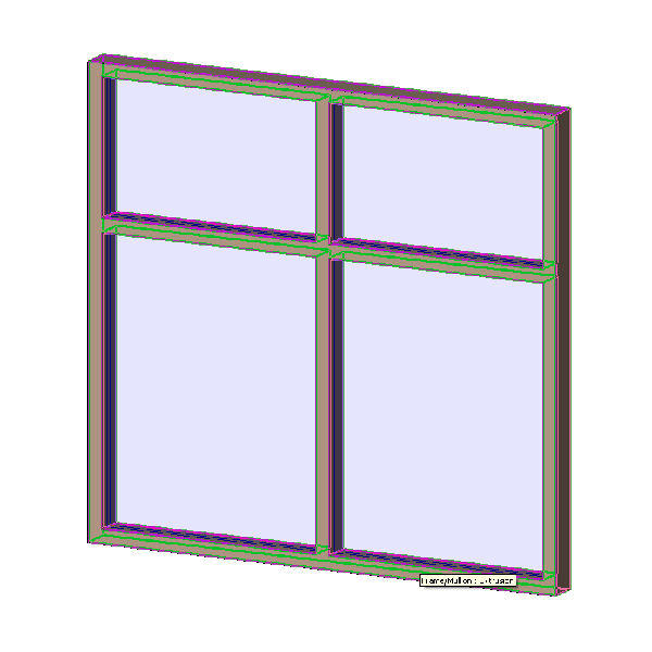 Aluminum Exterior Window - 2 wide x 2 high