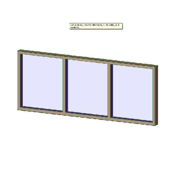 Aluminum Exterior Window - 3 Wide