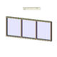 Aluminum Exterior Window - 3 Wide