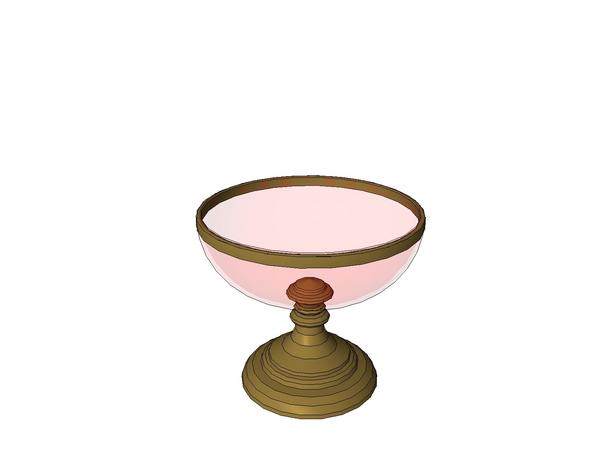 GLASS/BRONZE BOWL