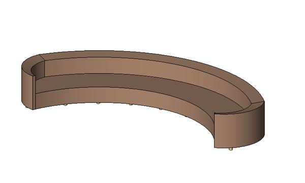 Curved Couch - Bevelled Top