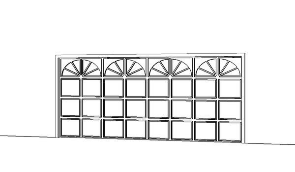 16' Overhead Garage Door - Wagon Wheel Design