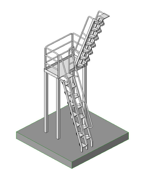 Alternating Tread Industrial Stair