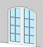 twin archtop doors