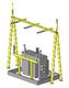 Switchyard Transformer and pole
