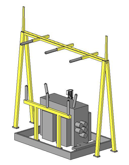 switchyard transformer and pole