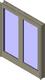 Double Doors w Full Glass - HM DW Frame
