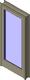Single Door w Full Glass - HM DW Frame