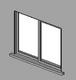 sliding doctor's office window with countertop