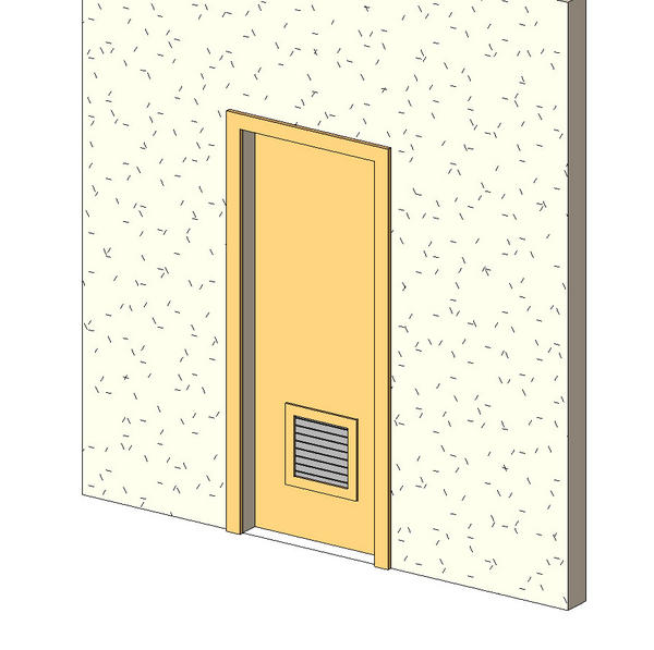 SINGLE FLUSH DOOR W/ LOUVER