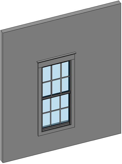 Single Hung Aluminum Window w/ Trim