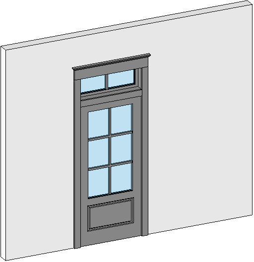 3/4 lite door and transom