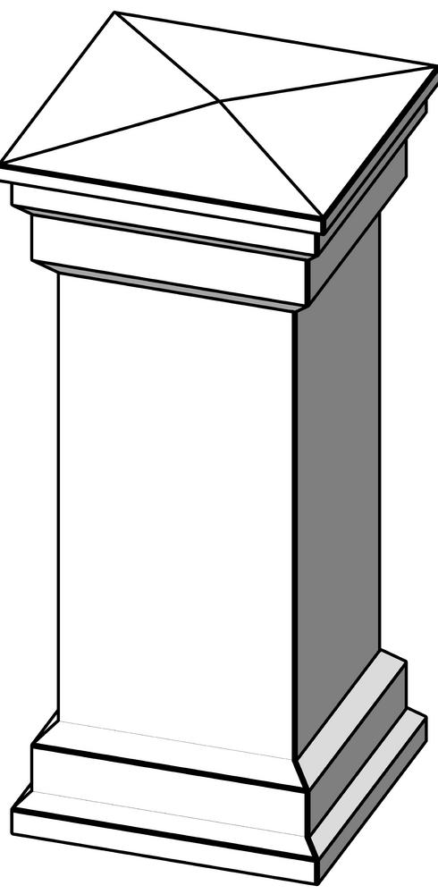 Built up Square column w/ cap